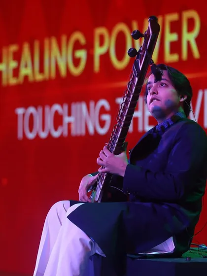 The theme of our discussion was the 'Healing Power of Music,' a topic very close to my heart.