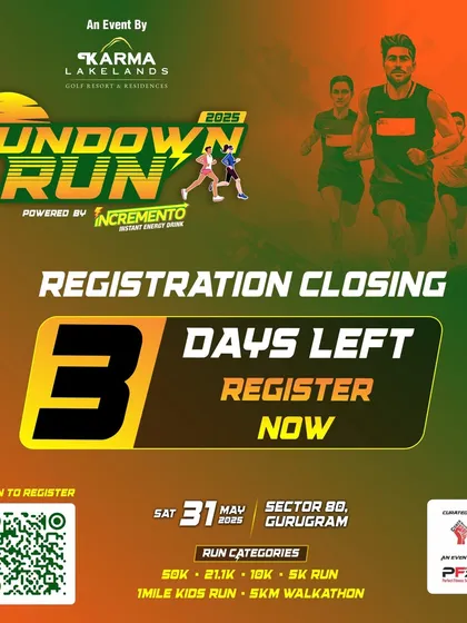 3 days left. The registration window for the Sundown Run is closing soon.