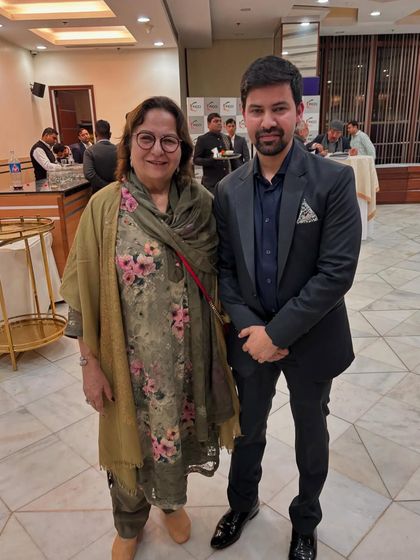 With Senior Advocate Ms. Pinky Anand after the ICA symposium on mediation. It's always an honor to speak with her and receive accolades from senior members of the bar.