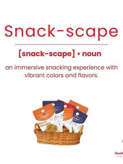 We believe in creating a "snack-scape," an immersive snacking experience with vibrant colors and flavors. Our snack baskets are designed to do just that.