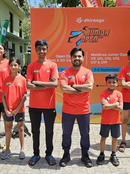 We are proud to represent India on the international stage. Here is our team of young shuttlers at the Maldives Junior Open 2025, a testament to the hard work and dedication we instill in our players.