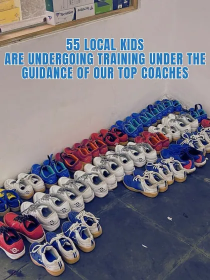 We provided new shoes and equipment for the 55 local kids undergoing training at our Janglia Gaon camp. Proper gear is essential for their development.