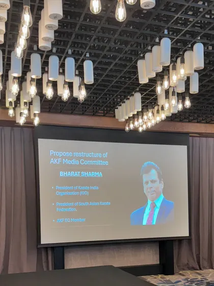 A presentation slide from the AKF meeting where my appointment as Media Commission Chairman was announced. I am committed to restructuring and enhancing our media outreach.