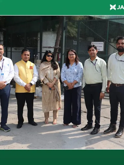 Our team on-site at the Indian Spinal Injuries Centre. Through our CSR efforts, we are committed to empowering essential services with sustainable and reliable energy solutions.