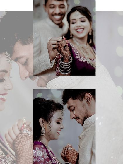 A collage capturing the joy of an engagement, from the ring exchange to the sweet, close up moments. The bokeh effect adds a dreamy quality to the images.