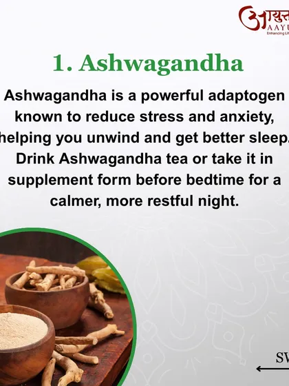Ashwagandha is a powerful adaptogen I recommend for reducing stress and anxiety. Taking it before bedtime, perhaps as a tea, helps you unwind and prepares your body for a calmer, more restful night.