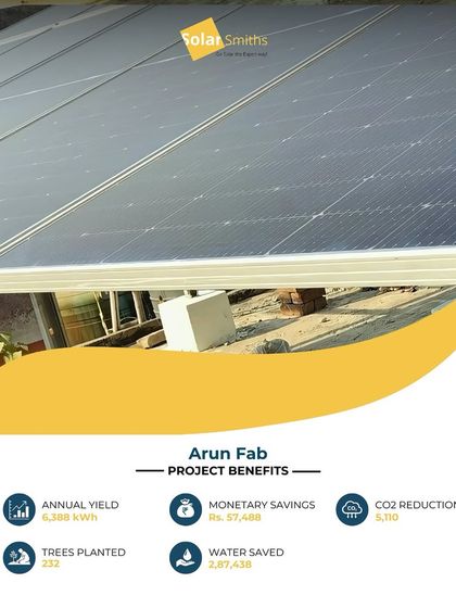 Arun Fab joins the solar revolution with a system that saves them ₹57,488 annually. It's another step towards a greener future for Indian manufacturing.