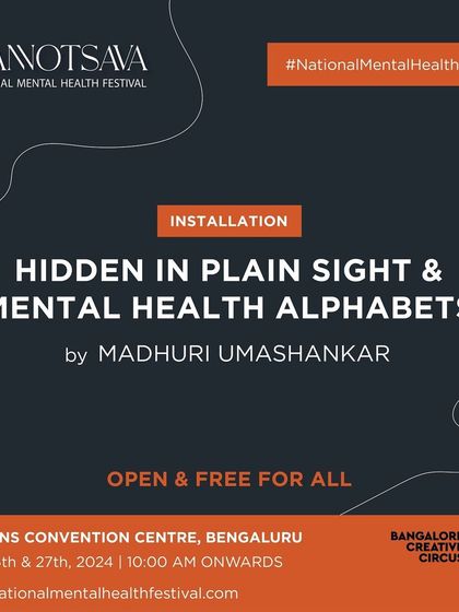 The 'Brushed by Hope' mural was a participatory installation at the National Mental Health Festival. Visitors were invited to paint on a large canvas with the word 'HOPE', collectively creating a vibrant testament to resilience and shared creativity.