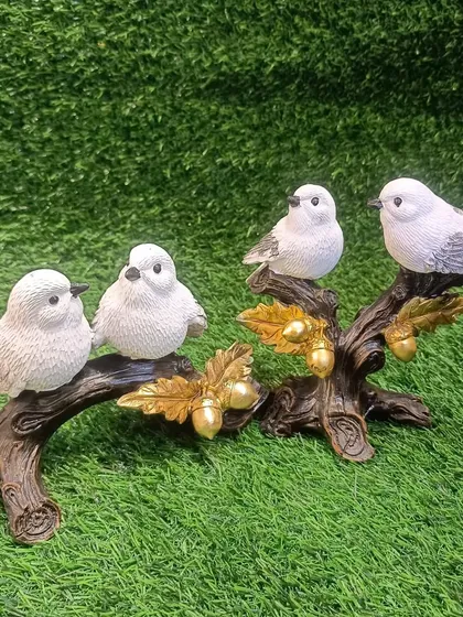 You can buy two sets to create a beautiful scene of a family of four birds.