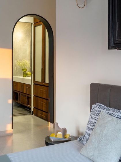 Each piece in this home is custom designed to look geometric and abstract, almost architectural. Subtle details and materiality amplify the home’s honest character and feel. Our idea was to create a well-balanced and harmonious space, and our designs reflect the clients’ personalities, so each is unique. Bold décor elements are carefully laid against muted white and grey backdrops, balancing opulence and finesse, heritage and modernity. Swipe for before images➡️