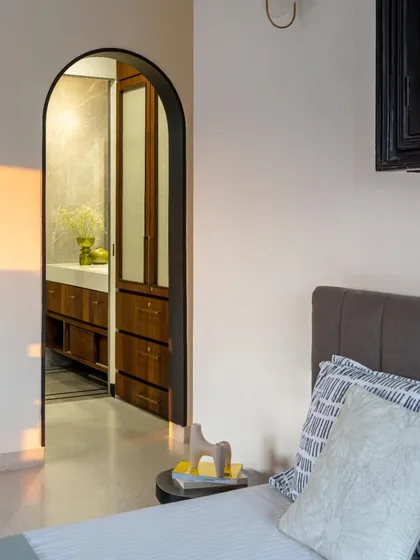Each piece in this home is custom designed to look geometric and abstract, almost architectural. Subtle details and materiality amplify the home’s honest character and feel. Our idea was to create a well-balanced and harmonious space, and our designs reflect the clients’ personalities, so each is unique. Bold décor elements are carefully laid against muted white and grey backdrops, balancing opulence and finesse, heritage and modernity. Swipe for before images➡️