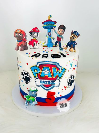Paw Patrol is on a roll. This action-packed cake brings Ryder and the pups together, complete with the lookout tower, to make a 5th birthday celebration extra heroic.
