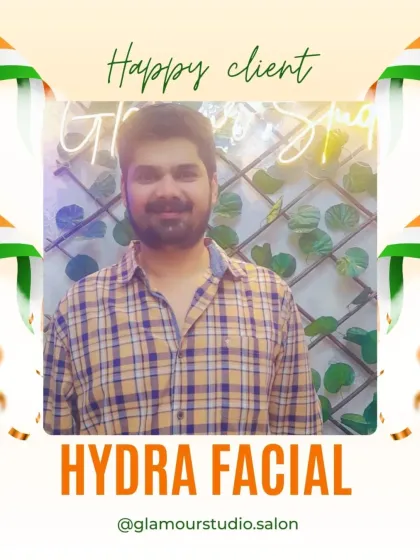 This happy client's glowing skin is the result of a customized Hydra Facial. We love seeing our clients leave with a smile.