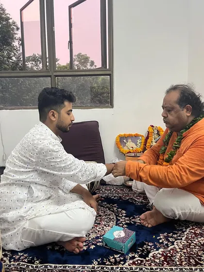A moment from the Guru Purnima ceremony in 2023, continuing the tradition.
