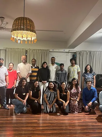 More glimpses from my sessions for adults. It's a joy to undo the misconception that stories are only for children and to share the timeless wisdom of folktales with a mature audience.