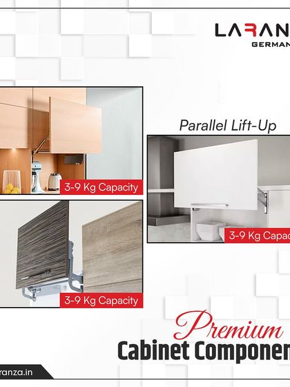 My parallel lift-up systems are premium cabinet components that offer a sleek, modern way to access overhead storage, supporting 3-9 kg with ease.
