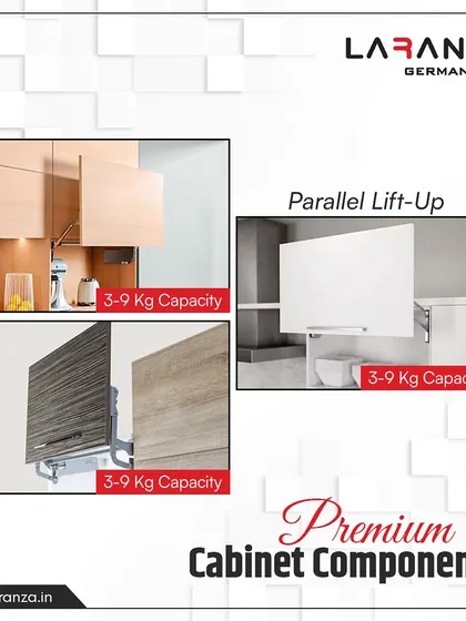 My premium parallel lift-up systems are the ultimate cabinet components. They provide style and functionality with a 3-9 kg capacity, perfect for a sleek kitchen.