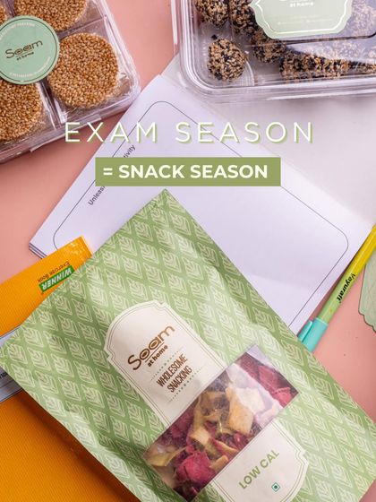 Exam season is snack season. Fuel your focus the wholesome way with my light, low-calorie bites and crunchy chikkis that keep you going through long study nights.