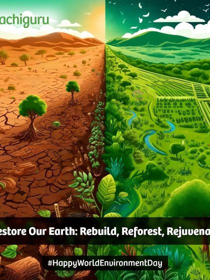 This World Environment Day, we commit to restoring our earth. We turn barren lands into thriving ecosystems, like our Sambrahma Farms, proving the power of regenerative farming.