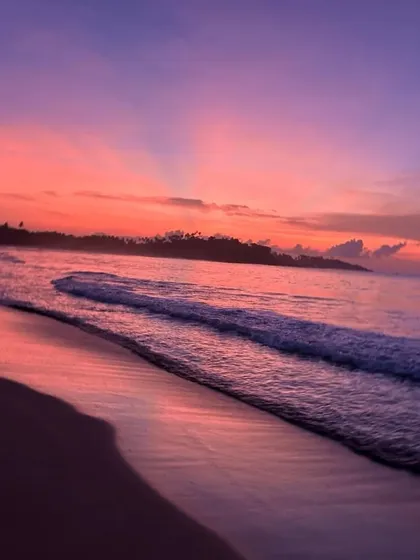 Another view of the incredible purple and pink sunset that blessed us in Sri Lanka. Nature's beauty is one of our greatest teachers.