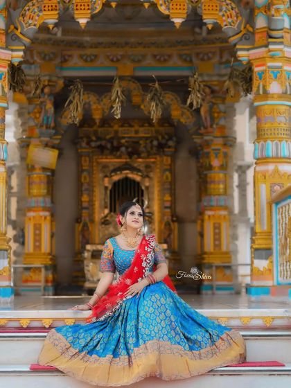 Designer Trends - Ethnic & Occasion Wear Rental Traditional Half Sarees (Langa Voni) photo 32