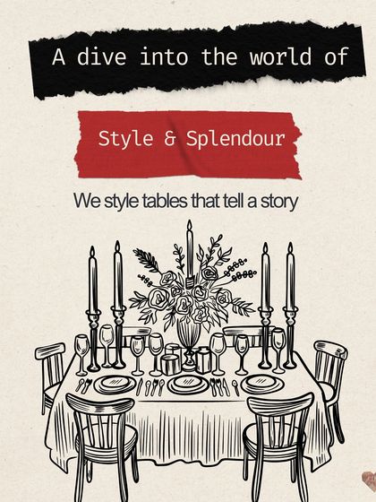 Welcome to a world of Style & Splendour. I believe in styling tables that tell a story, turning every meal into a memorable and beautiful experience for you and your guests.