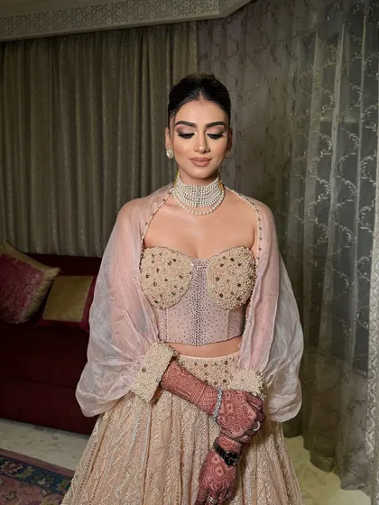 A serene moment. The soft lighting highlights the beautiful contour and highlight on her skin.