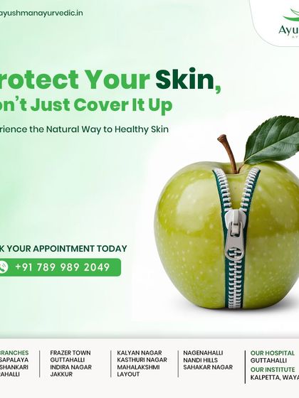 This creative visual makes a powerful point: true skin health comes from protection and nourishment, not just covering up imperfections. It represents our philosophy of healing skin from the inside out for a natural, healthy glow.