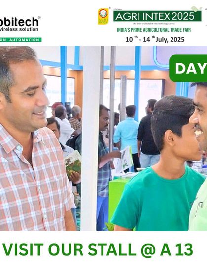 A happy moment of interaction between our team and visitors at Agri Intex.