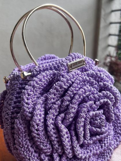 Busy Needles by Utpala Viswanath - Custom Crochet Fashion & Accessories Signature Rose Bags photo 30