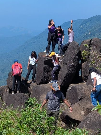 More fun on the rocks. The Kurinjal trek has many great photo opportunities.