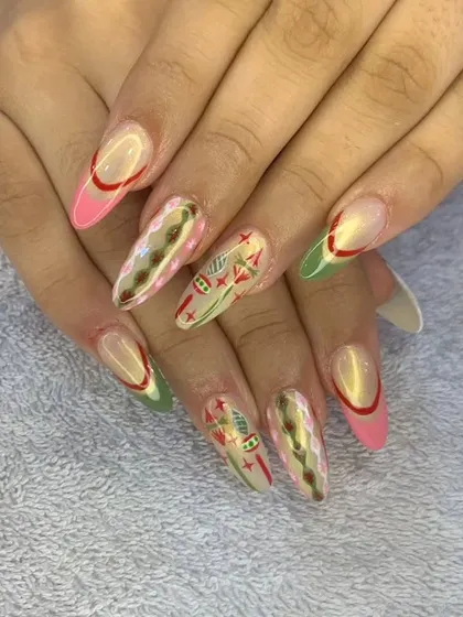 A festive and colorful design with intricate patterns, perfect for a celebration.