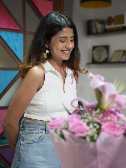 A happy, candid smile after getting signed. Pure joy.