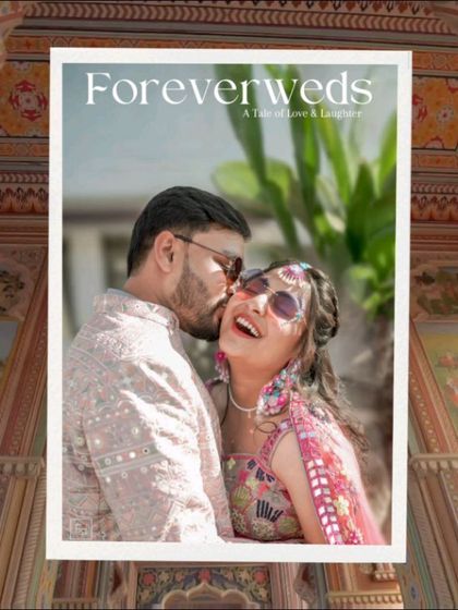 A tale of love and laughter. This shot from Vivek and Prachi's pre-wedding shoot in Rajasthan captures a spontaneous, joyful moment that truly reflects their personalities.