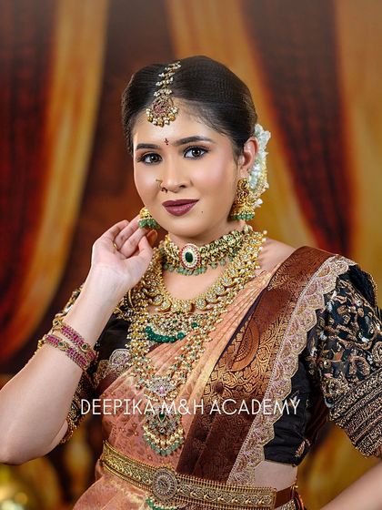 Deepika Makeup and Hair - Professional Makeup & Hair Academy My Signature: South Indian Bridal Artistry photo 18