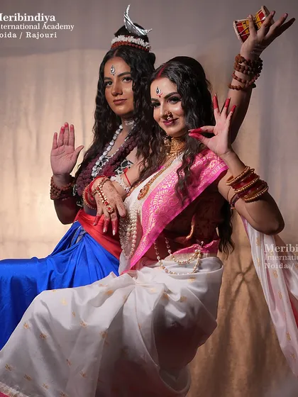 A divine portrayal of Shiv and Shakti. This requires knowledge of mythological characters and the ability to translate them through makeup.