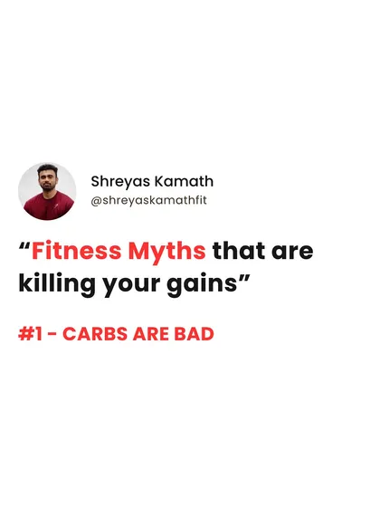 Let's start with one of the biggest fitness myths: "Carbs are bad." This is the first in a series where I break down why this is wrong and how it's killing your progress.