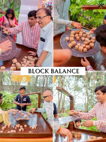 The "Block Balance" game requires a steady hand and lots of focus, providing a different kind of fun for guests.