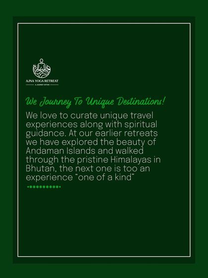 We journey to unique destinations. From the Andaman Islands to the pristine Himalayas of Bhutan, we love to curate travel experiences that are truly one of a kind.