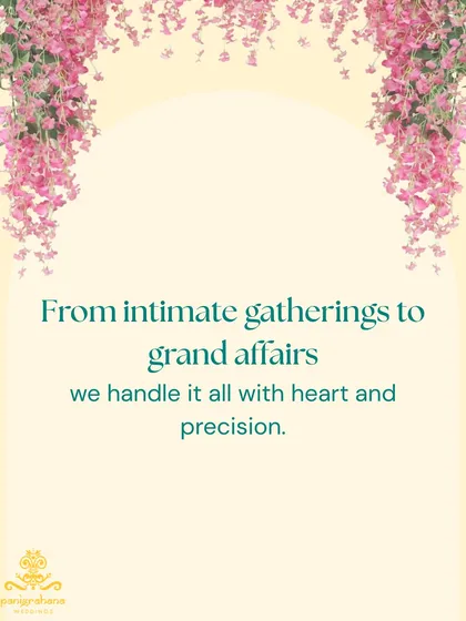 Whether it's an intimate gathering for a few or a grand affair for hundreds, we handle every event with the same amount of heart, precision, and attention to detail.