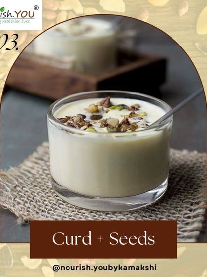 Curd with seeds is one of my favorite clean snacks. It's a probiotic-rich combination that supports a healthy gut, and the seeds add a boost of omega-3s, fiber, and plant protein.