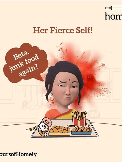 And of course, her fierce self. That look you get when she catches you with junk food again. A look of pure, unadulterated concern disguised as anger.