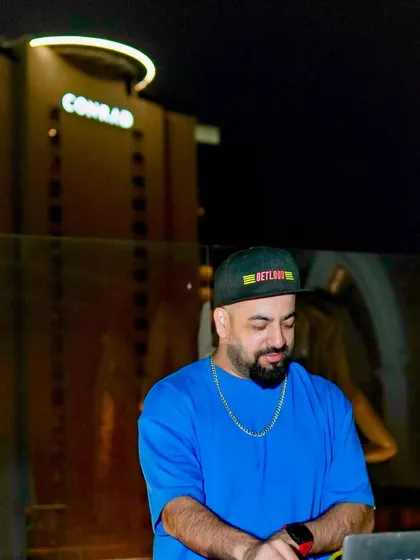 In the zone at the Conrad, Bangalore. Spinning a sunset set requires a specific feel, and I love building the energy as the day turns to night.
