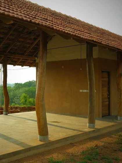 The simple and honest architecture of the farm pavilion, designed to be a functional and peaceful escape from city life.