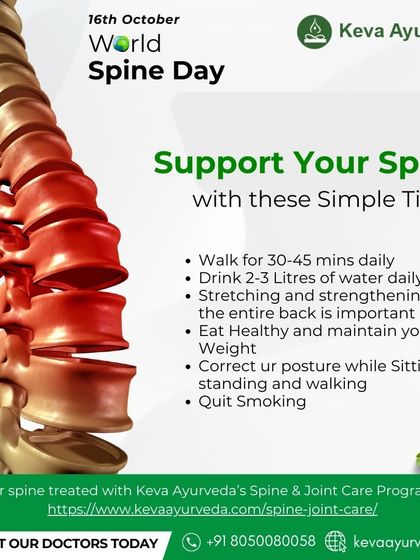On World Spine Day, we share simple, effective tips for supporting your spine. Good posture, regular exercise, and proper hydration are key components of the holistic care we provide in our Spine & Joint Care Program.