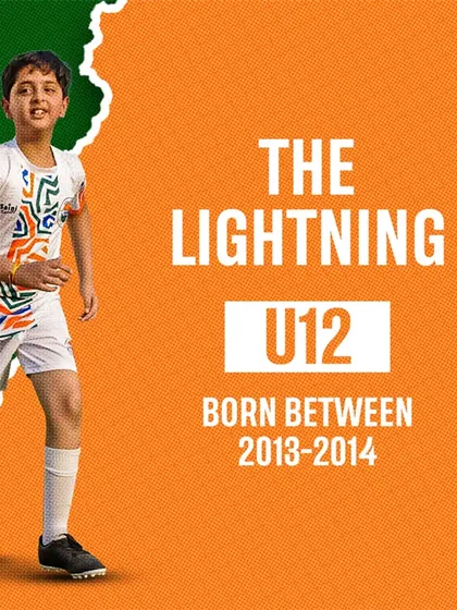 And here is "The Lightning U12" category. This 6v6 format for players born in 2013-2014 is where developing athletes can truly test their speed, skill, and game intelligence.
