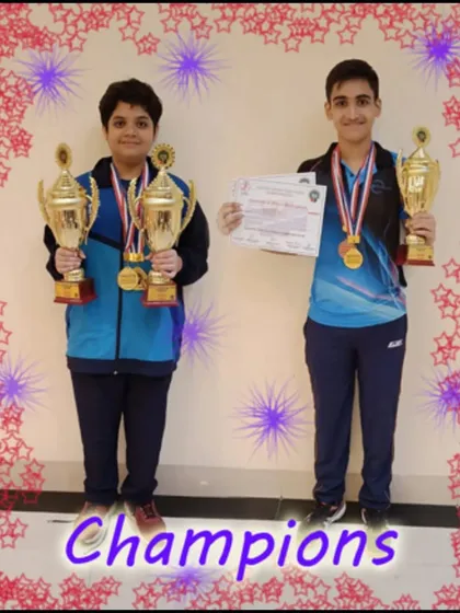 Champions from the TSTTA Mumbai District Championship 2022. Dhruv Shah's double crown win in the Under 15 and Under 17 categories was a standout performance.