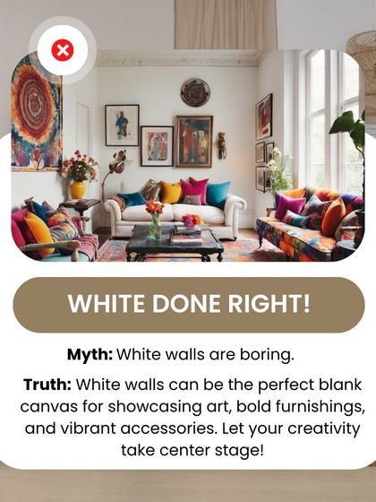 White done right! Let your creativity take center stage against a clean white backdrop. It's anything but boring.