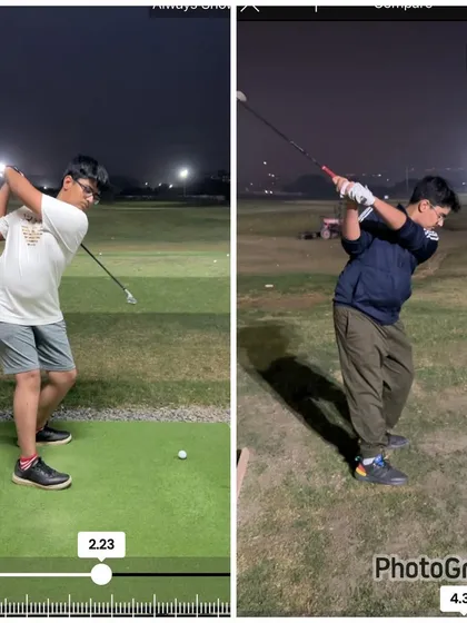 At the top of the swing, we've created a more connected arm structure and a better load into the right side.