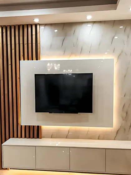 Dreaming in Colors & Textures - Modular Interiors & Room Renovation Living Rooms & Entertainment Centers photo 3